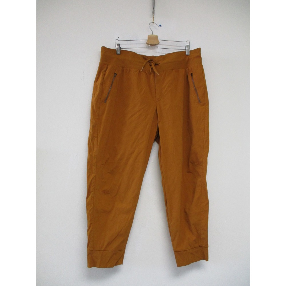 Athleta Trekkie North Jogger Pants Womens 18 Brown Cropped Ankle Drawstring